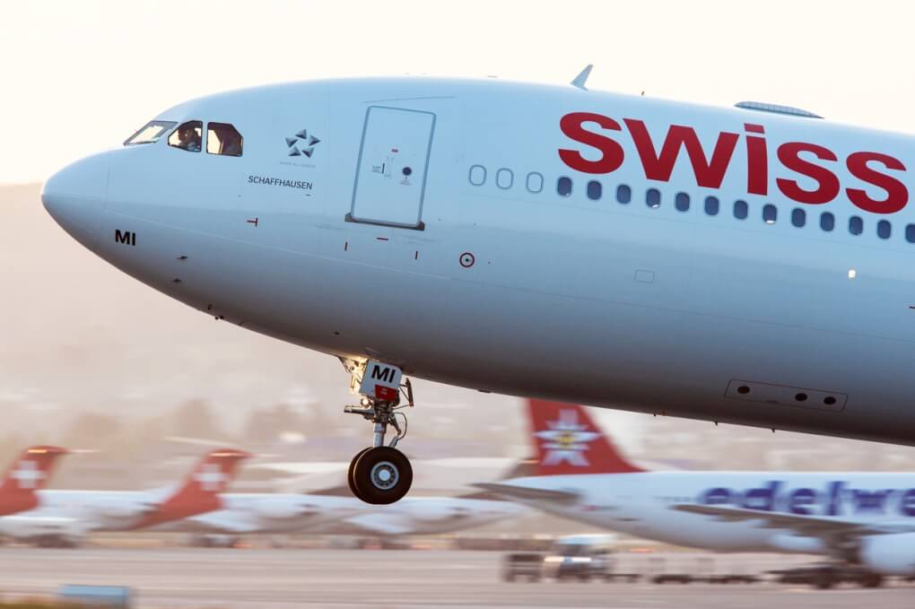 Swissair-Flugzeug-beim-Start Planespotting – Flugzeuge richtig fotografieren