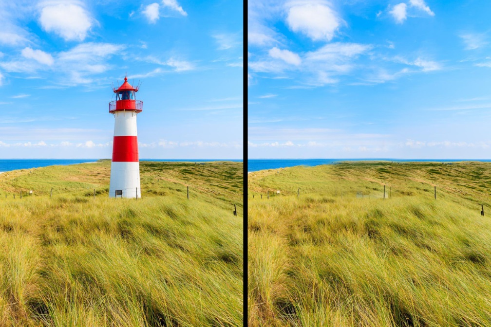 Pferderennen Photoshop: Objekte entfernen oder verschieben