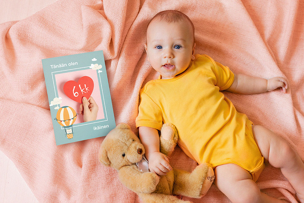 Föreviga bebisens tillväxt med milstolpekort