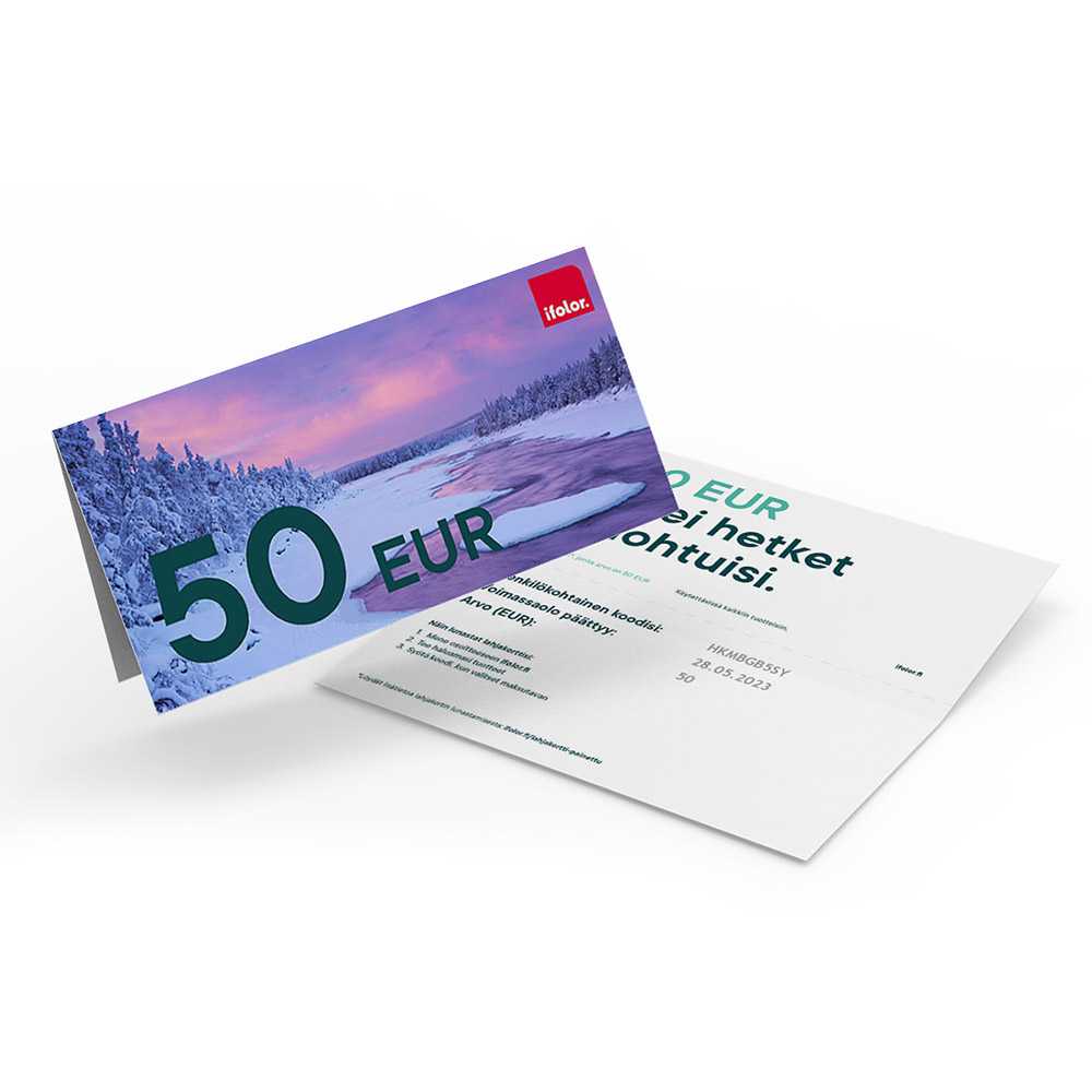 Lahjakortti, painettu