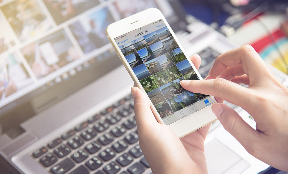 Kuvien siirtäminen iPhonesta tai iPadista tietokoneelle