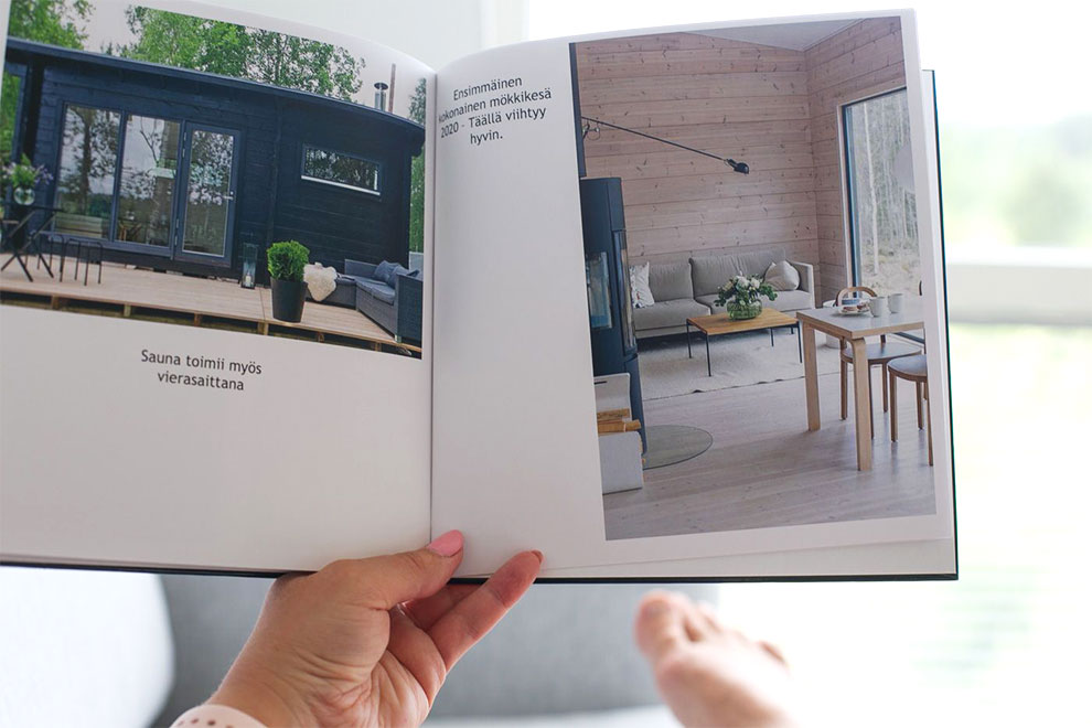 Kesän kauniit mökkihetket talteen kuvakirjan avulla