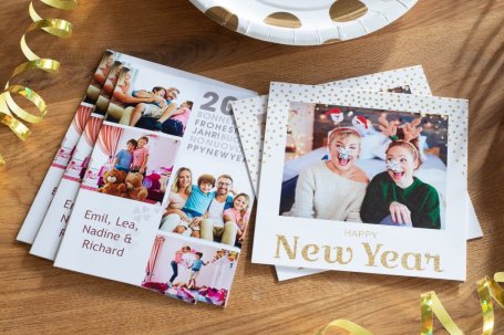Fotogrusskarten für deine Neujahrswünsche